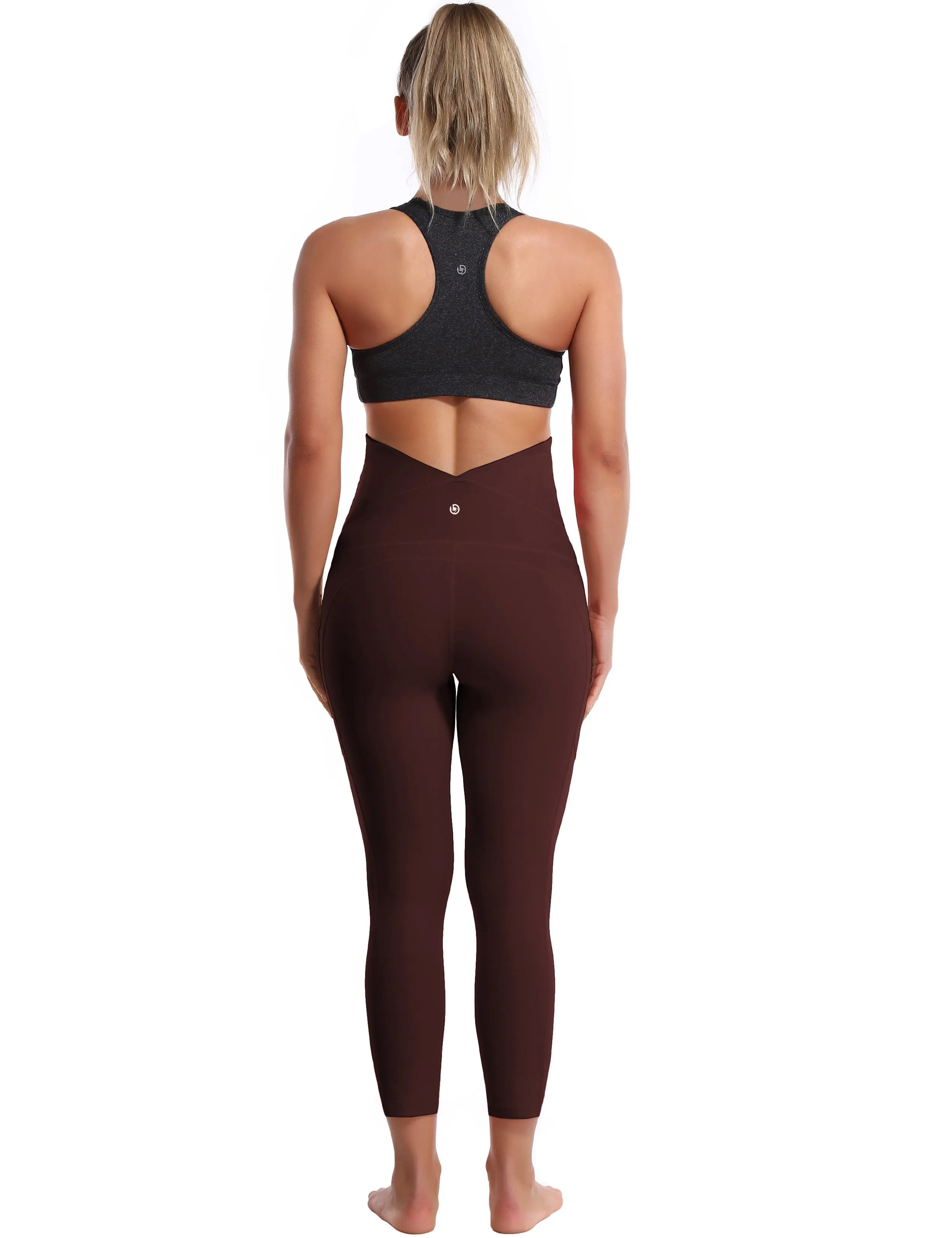 22" Side Pockets Maternity Running Pants mahoganymaroon_Running