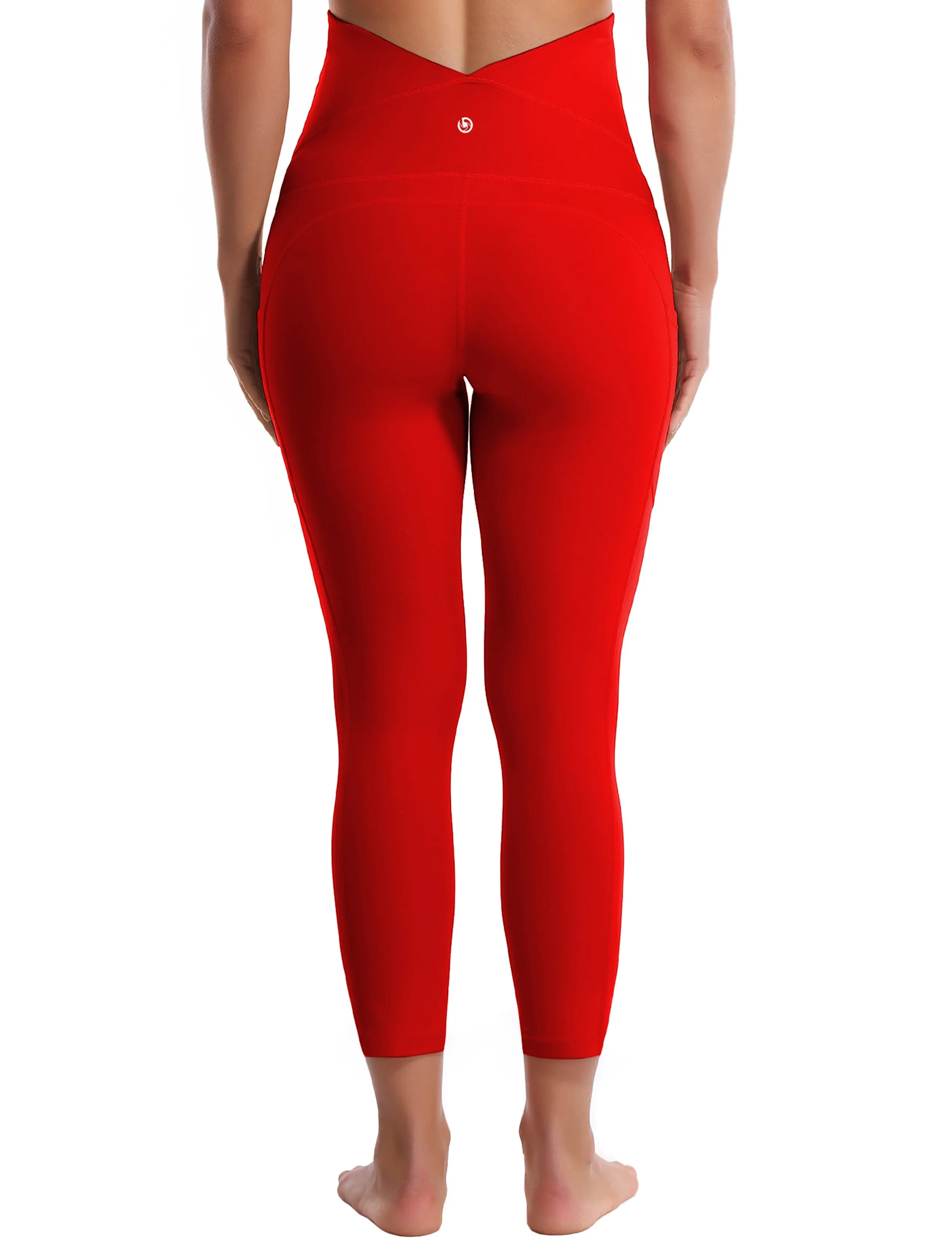 22" Side Pockets Maternity Running Pants scarlet_Running