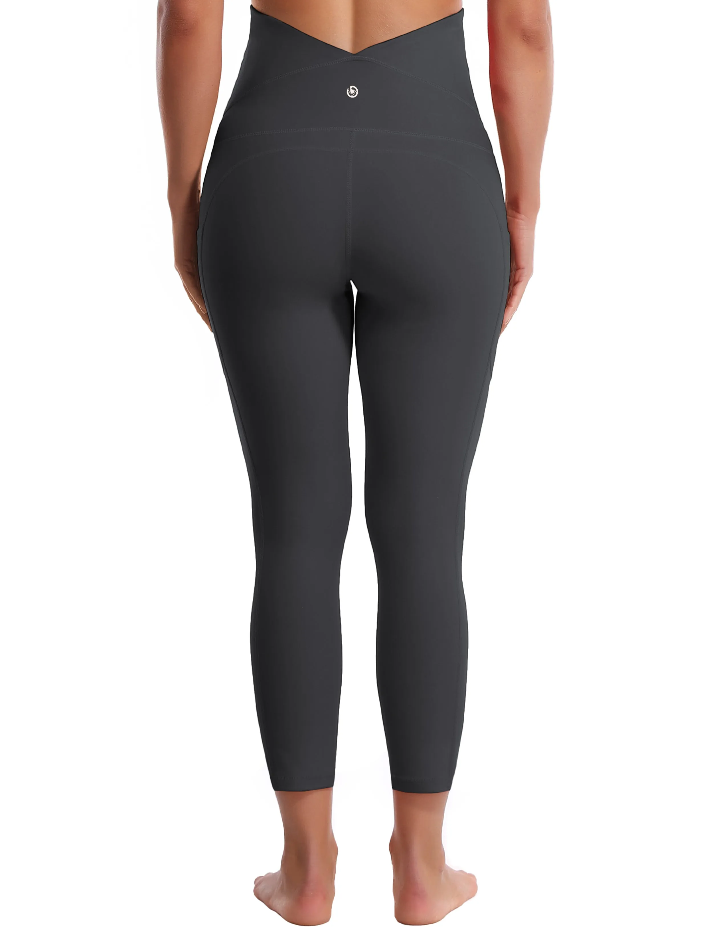 22" Side Pockets Maternity Running Pants shadowcharcoal_Running