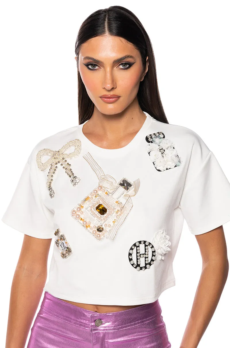 AMELIA EMBELLISHED TEE