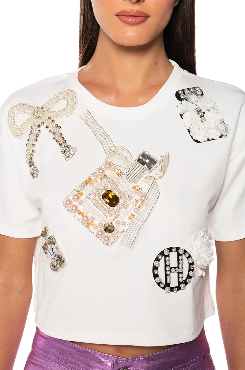 AMELIA EMBELLISHED TEE