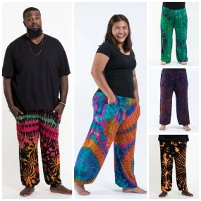 Assorted Set of 5 Plus Size Tie Dye Spandex Cotton Harem Pants