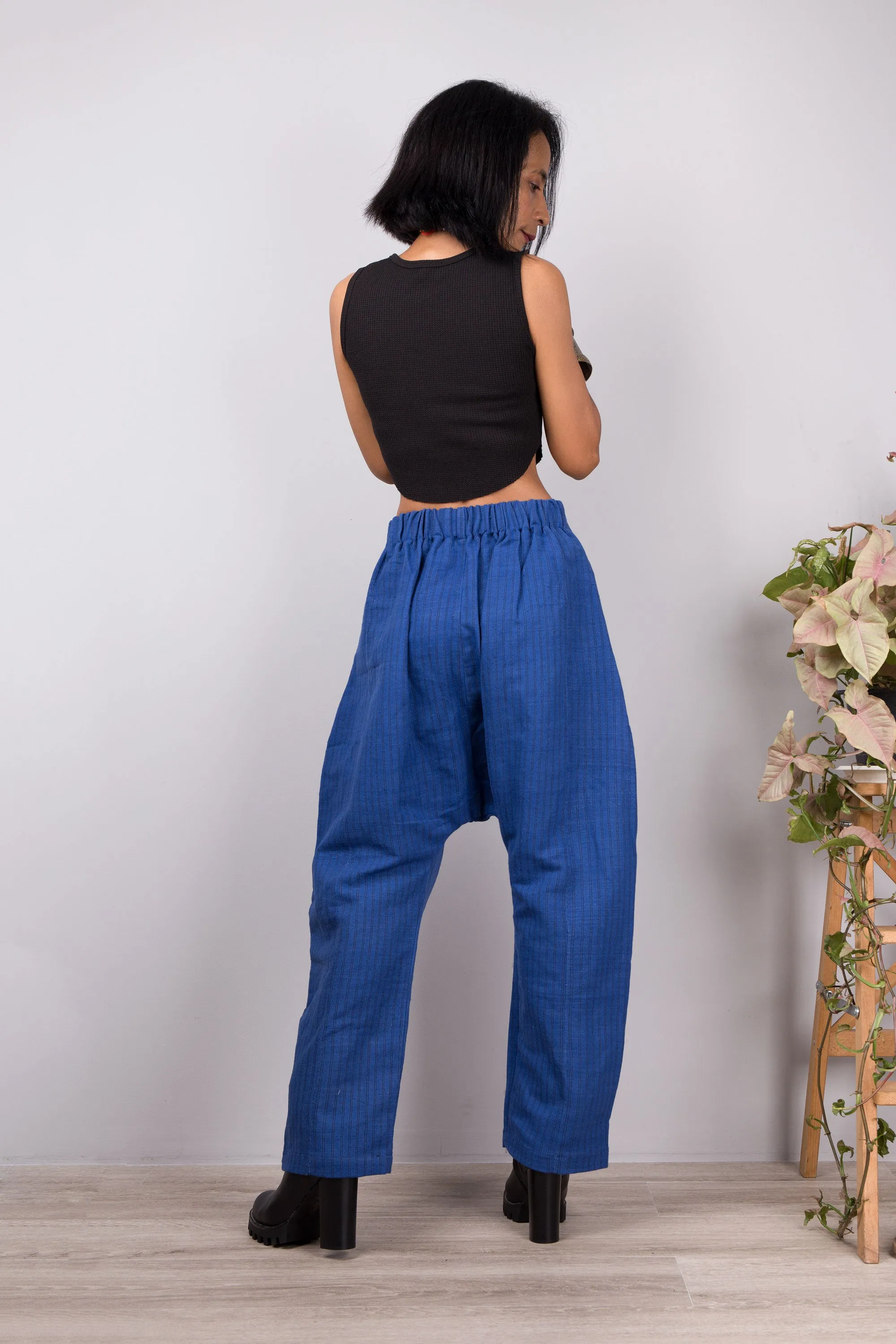 Blue harem pants