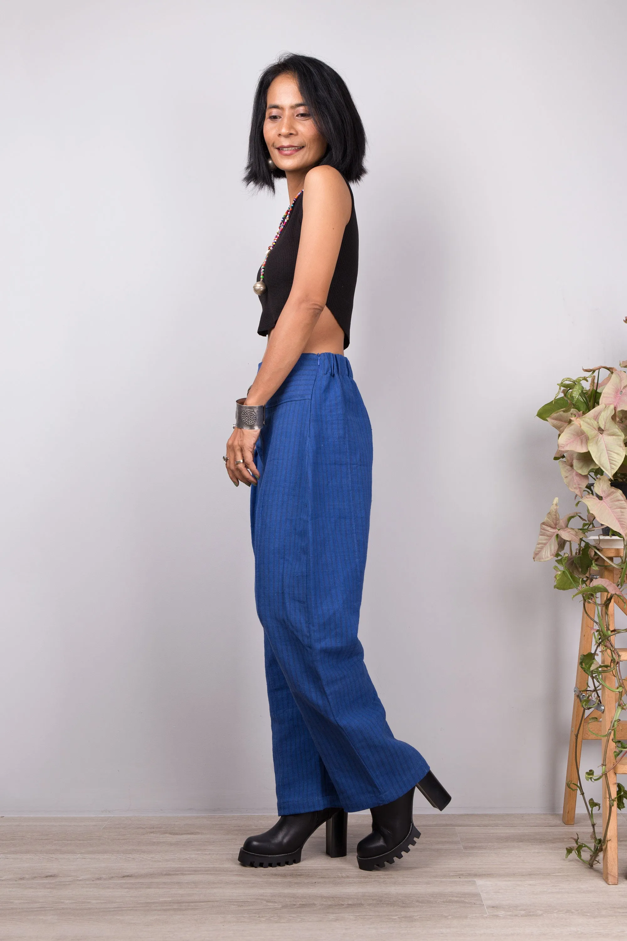 Blue harem pants