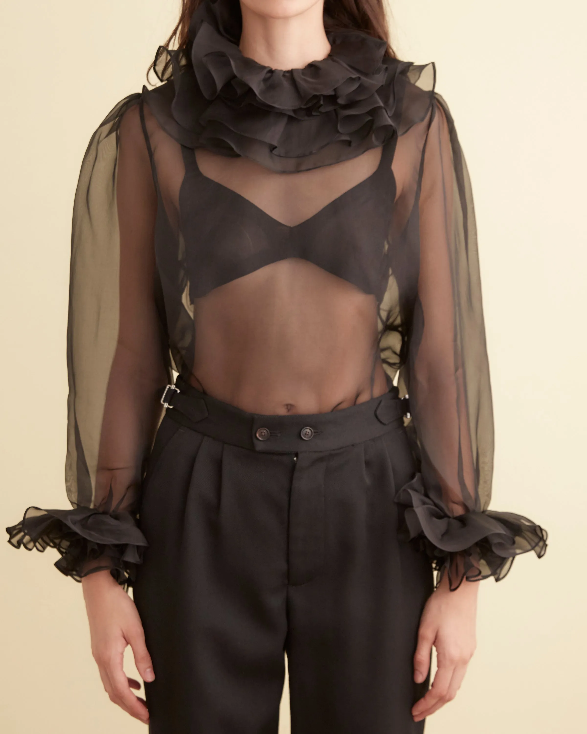 Boo Ruffle Top - Black