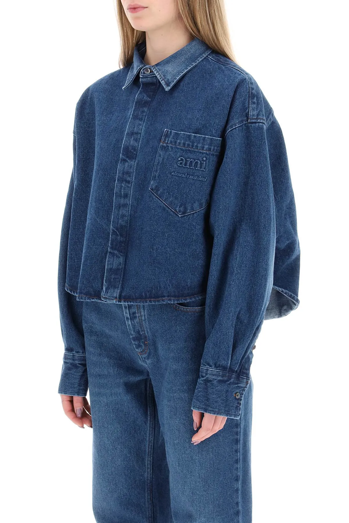 boxy denim overshirt with