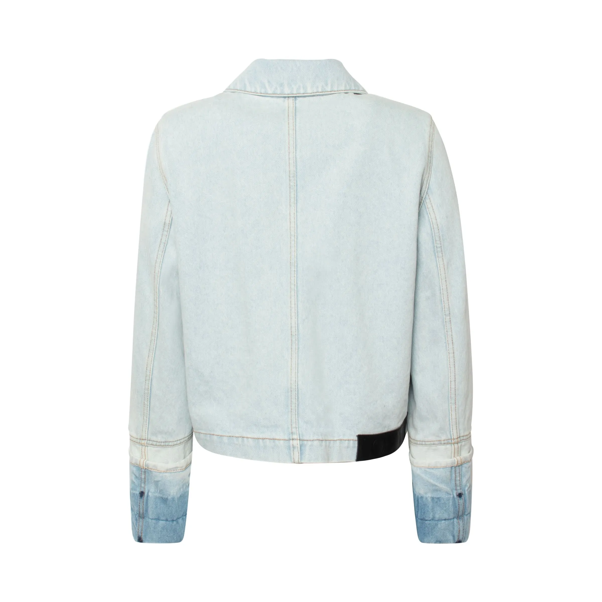 Button Denim Jacket in Light Blue