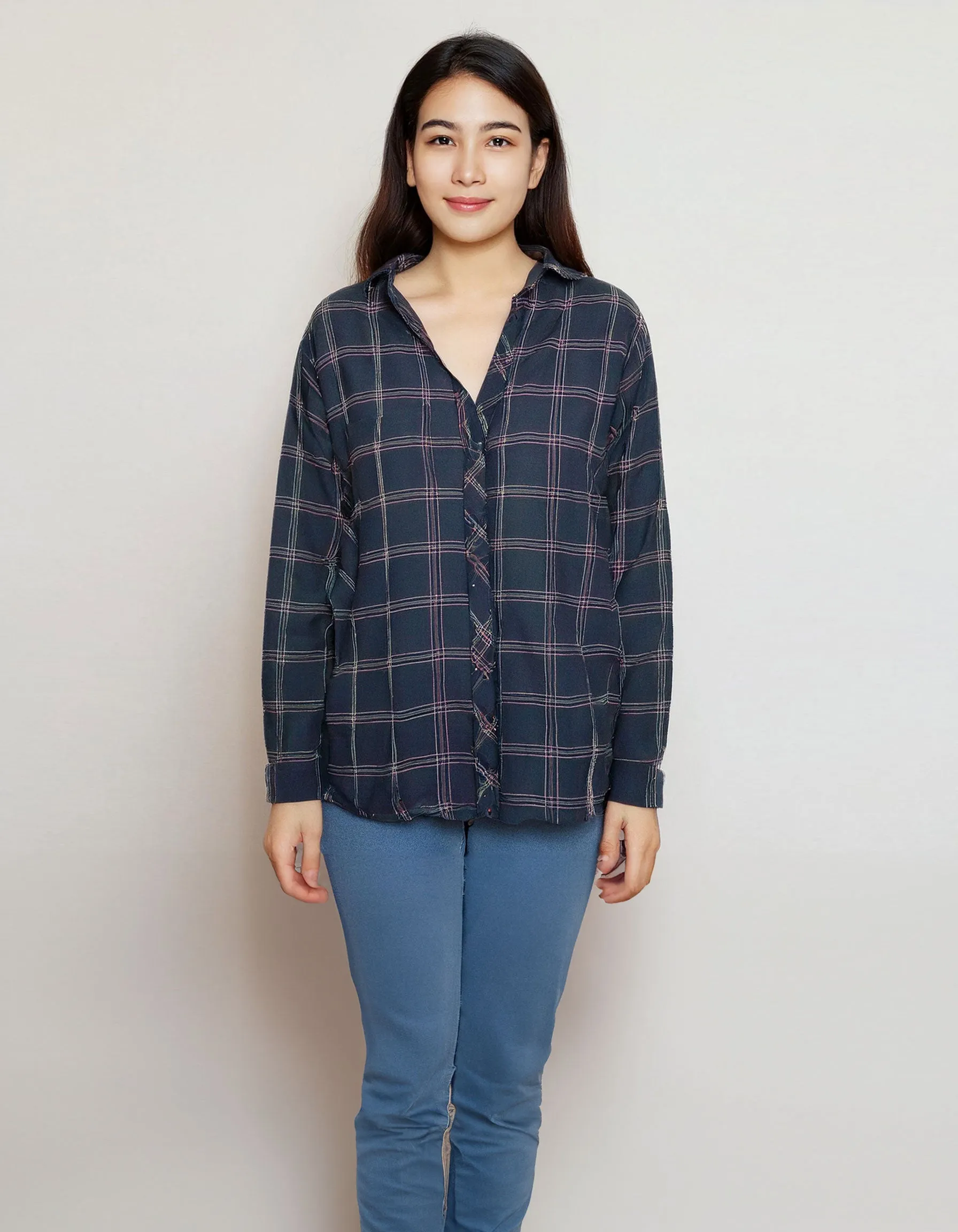 Charcoal Crosshatch Flannel Shirt