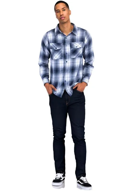 Checker Plaid Flannel Long Sleeve