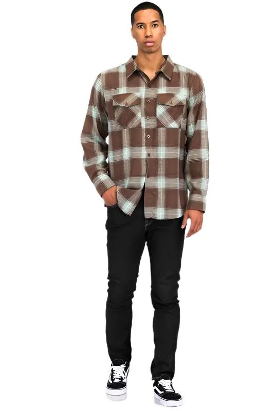 Checker Plaid Flannel Long Sleeve