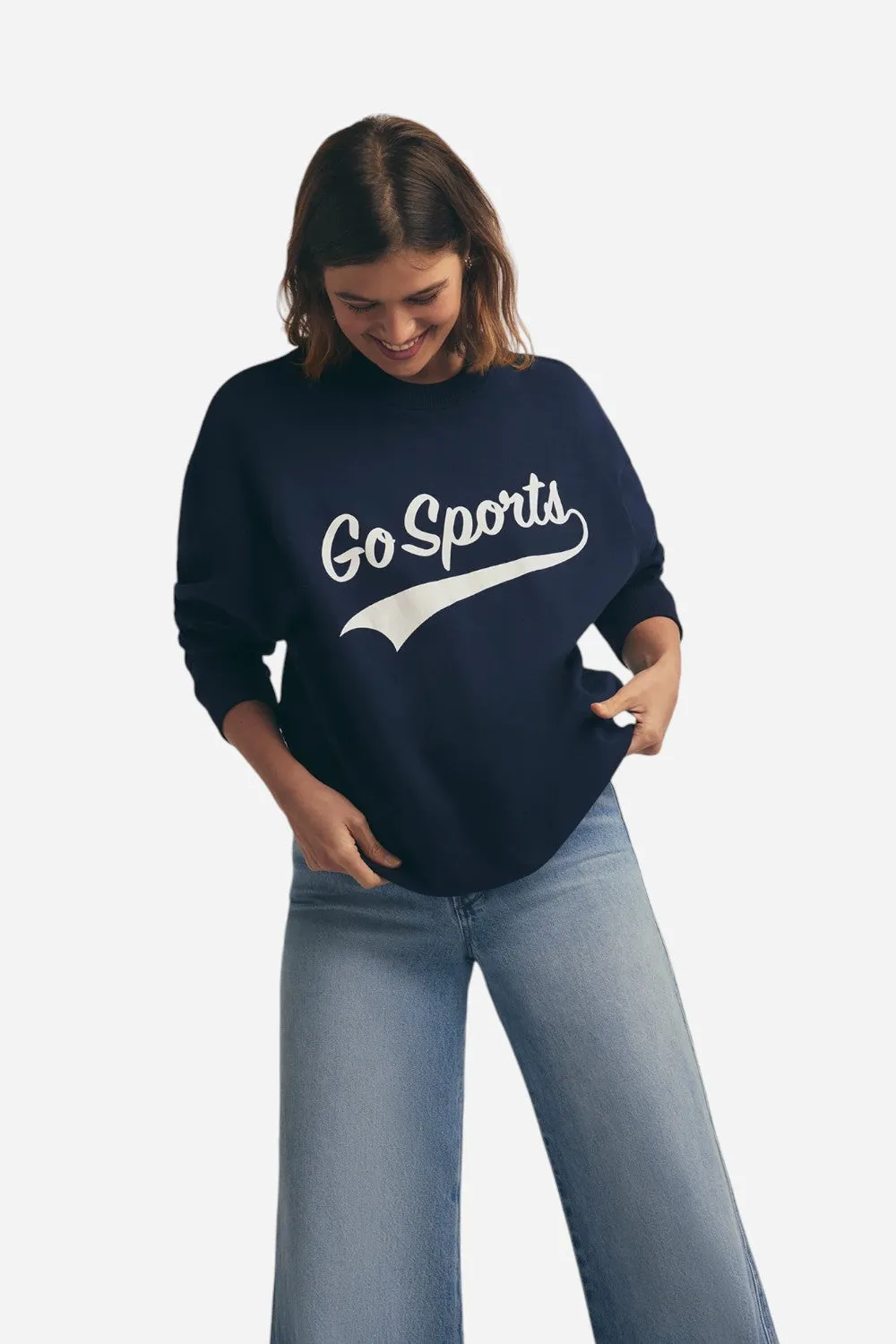 Favorite Daughter Go Sports Sweatshirt Navy