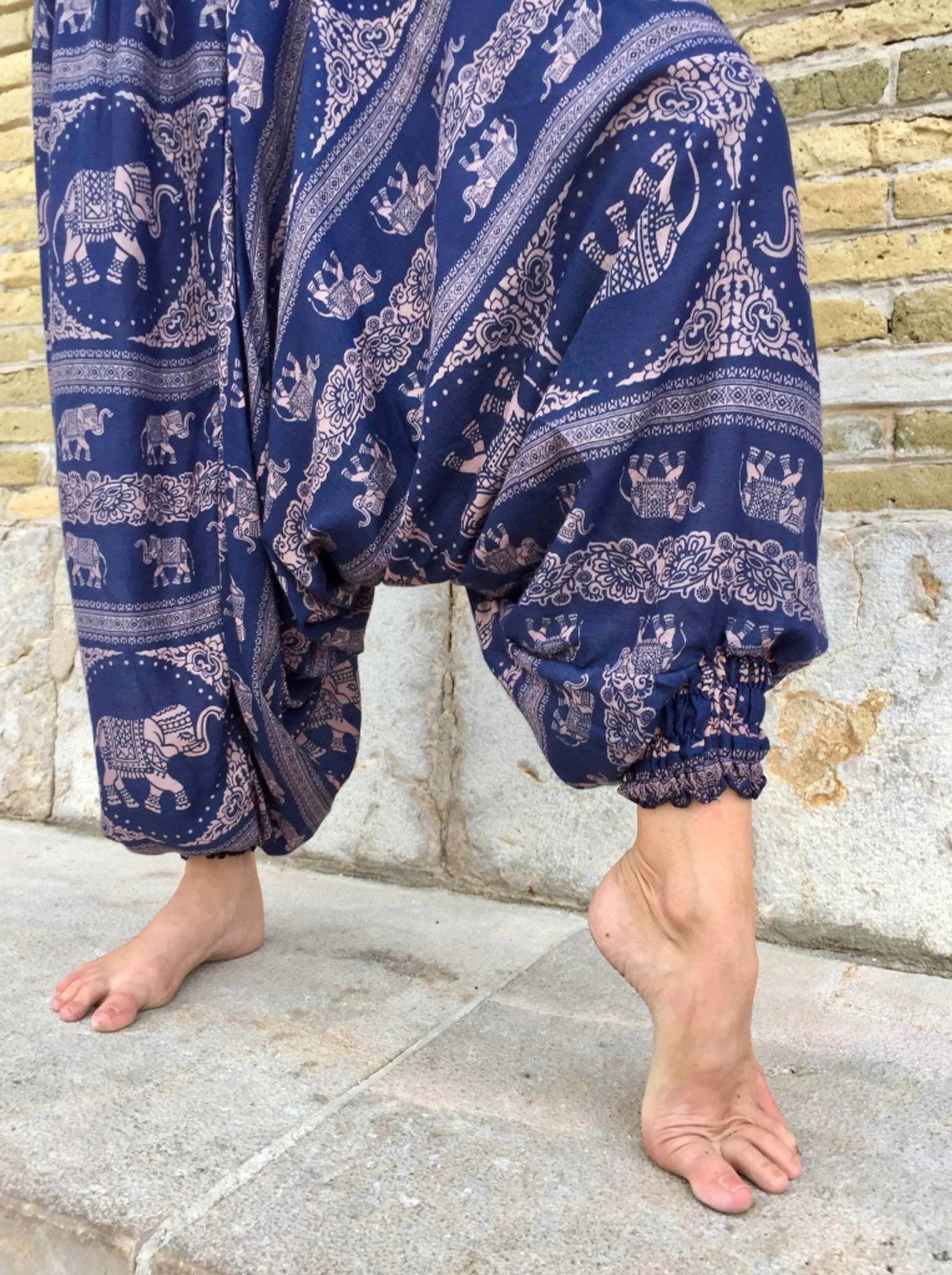 Harem Pants Rayon Elephant Pattern