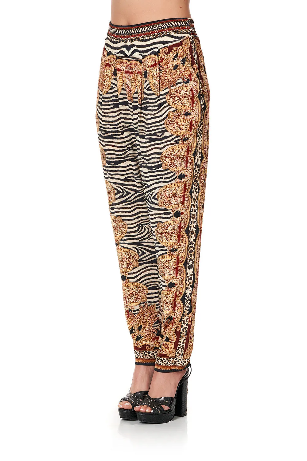 HAREM PANTS WITH FRONT PLEATS WILD FIRE