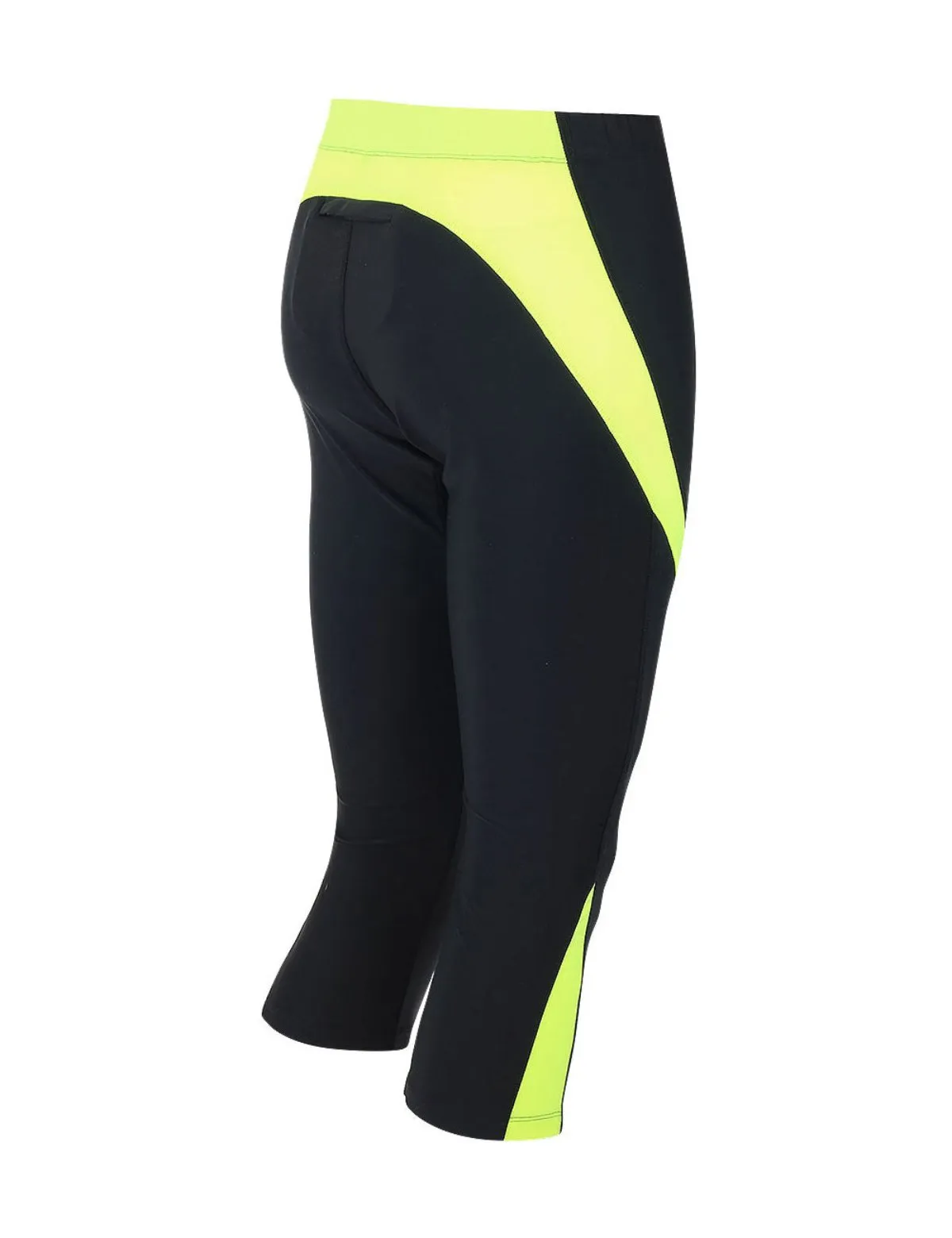 Herren Laufhose 3/4 Lang Pro Schwarz-Neon Setprodukt