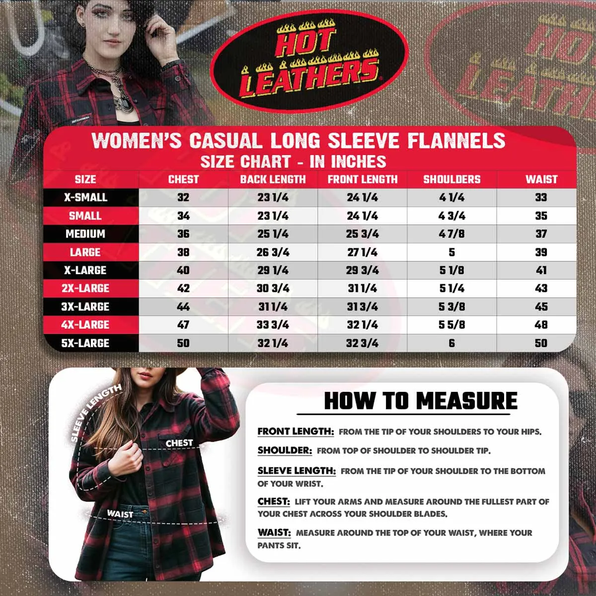 Hot Leathers FLL3011 Ladies Pink, Navy and Brown Long Sleeve Ladies Flannel