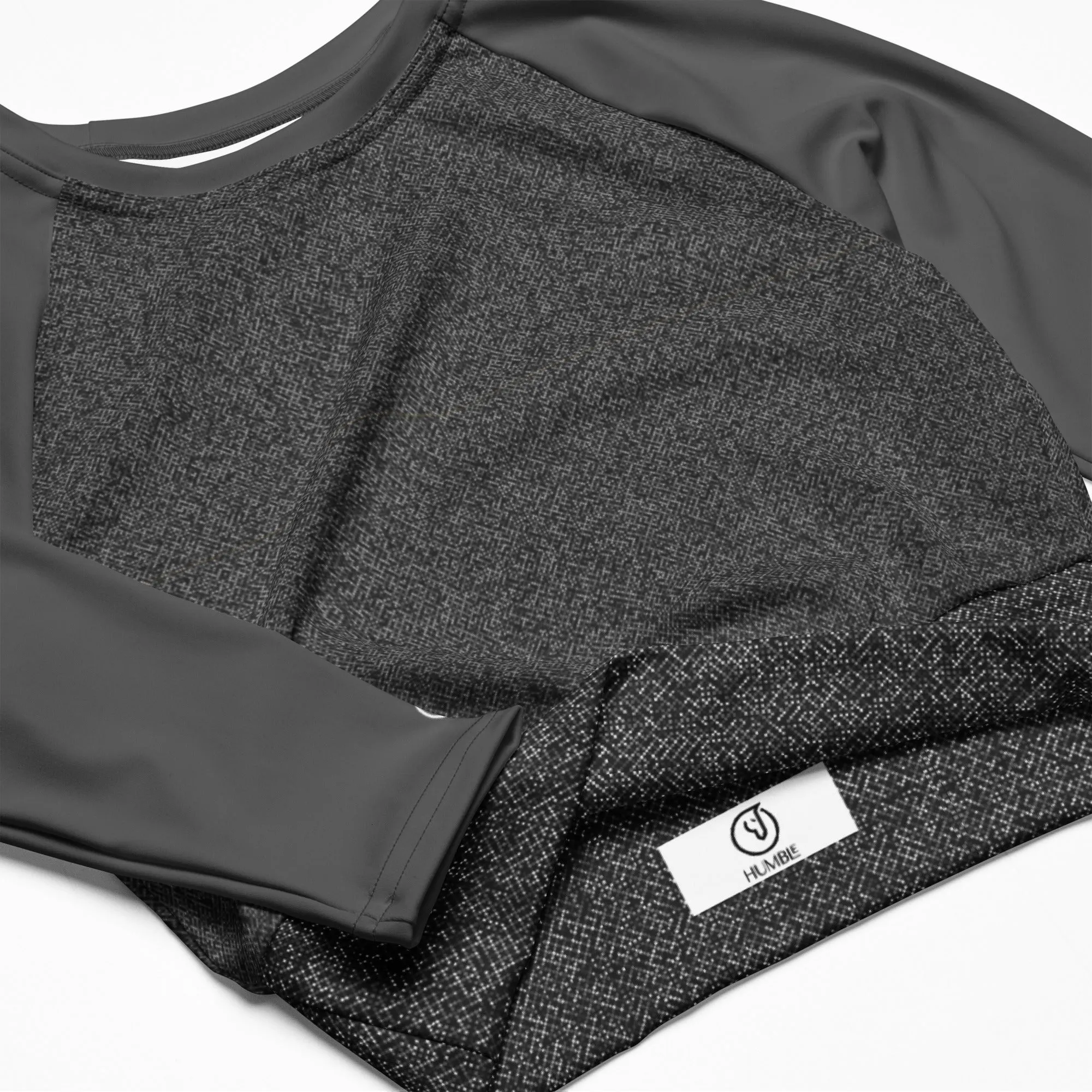 Humble Sportswear™ Pattens Grey Compression Crop Top