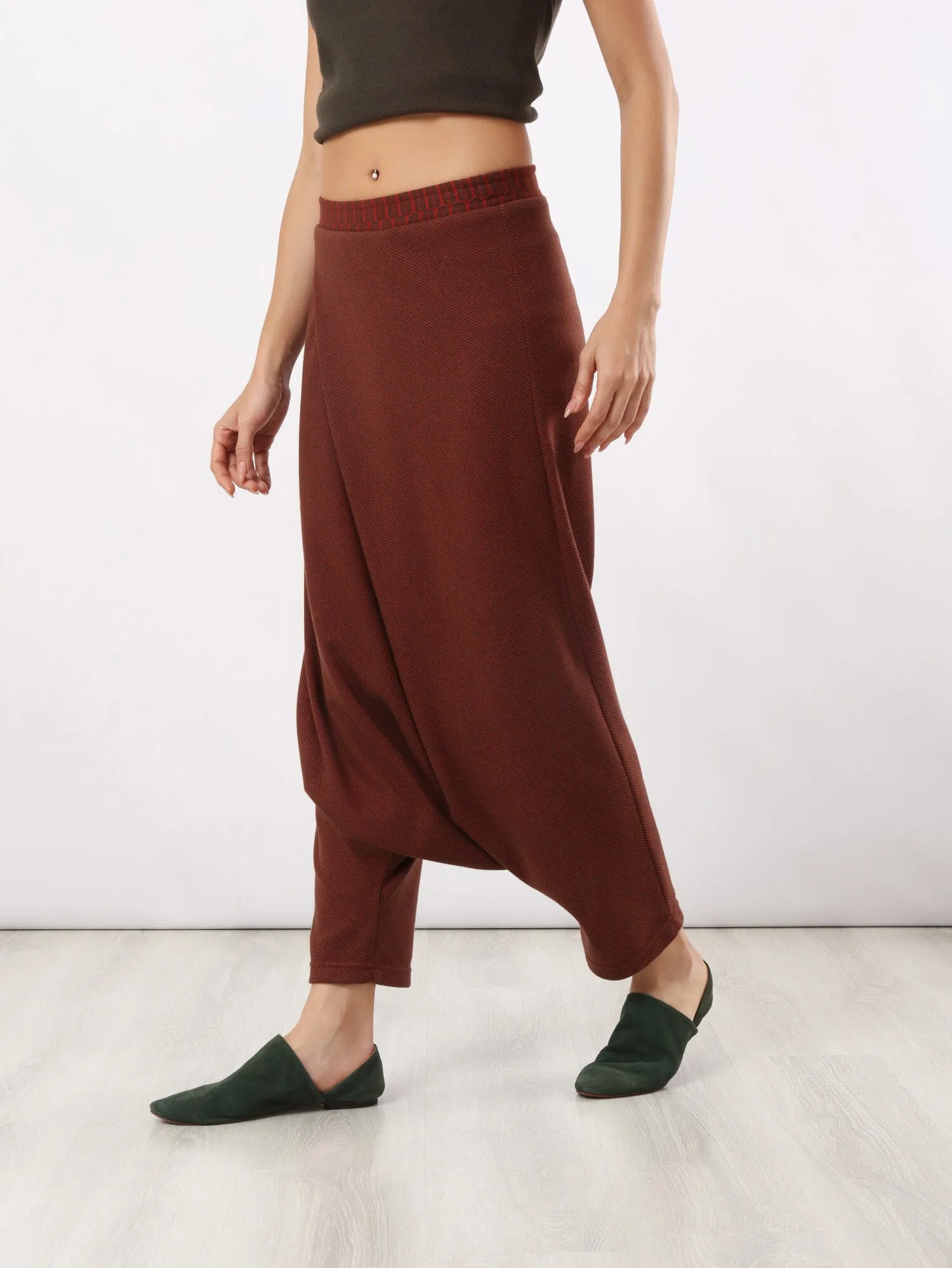 Jacquard harem pants