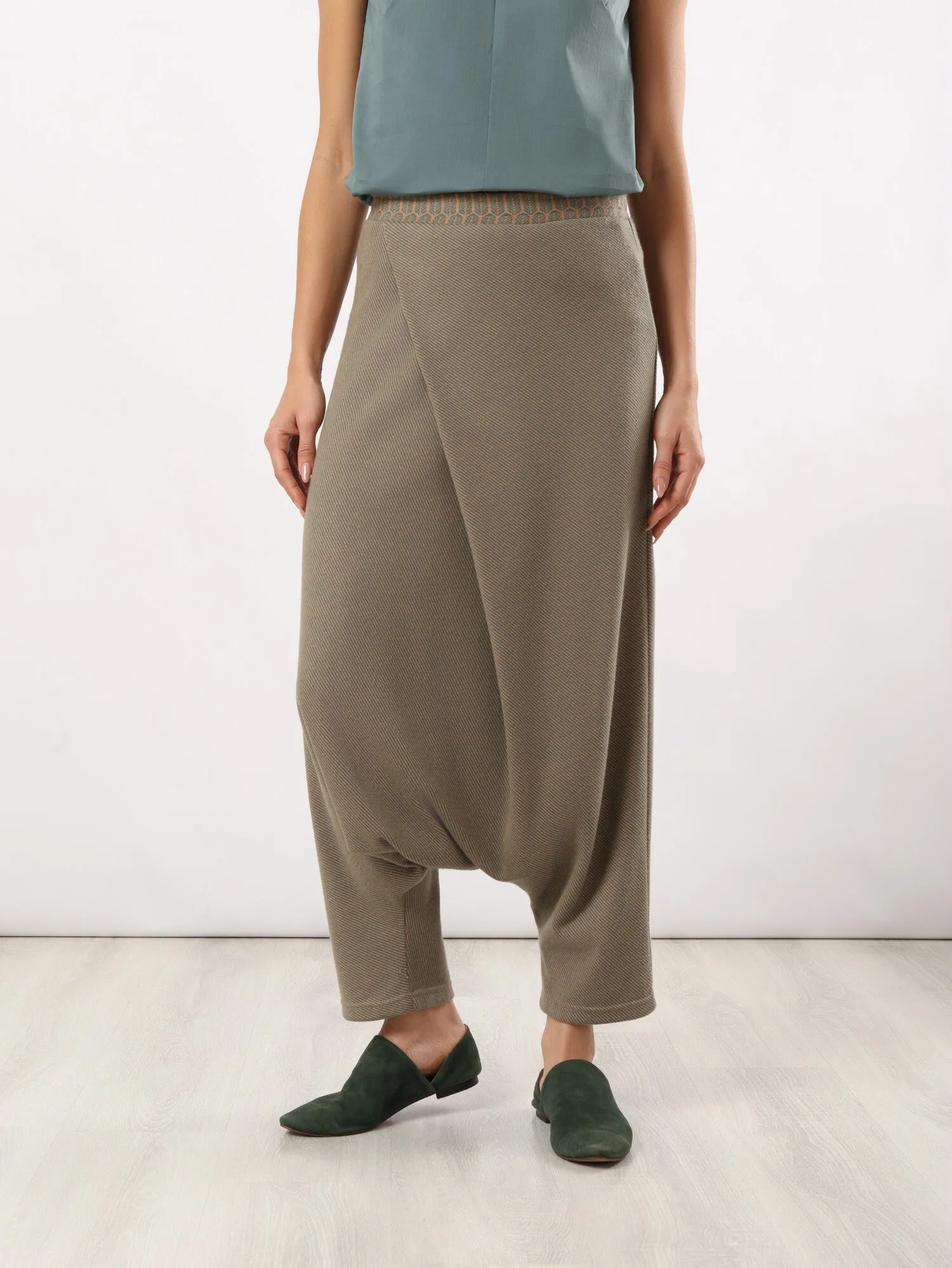 Jacquard harem pants