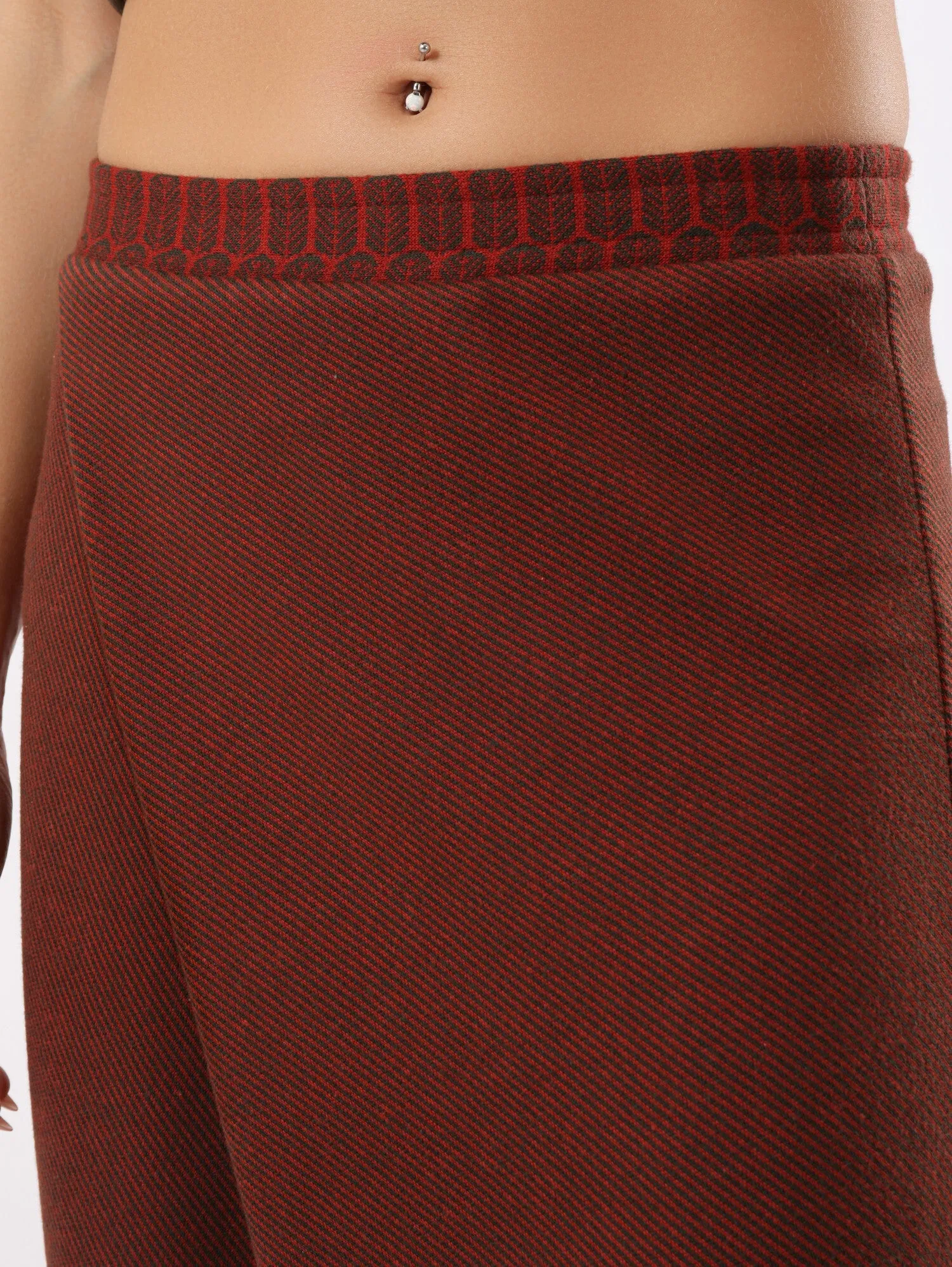 Jacquard harem pants