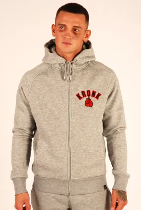 KRONK Gloves Zip Hoodie Regular Fit Sports Grey