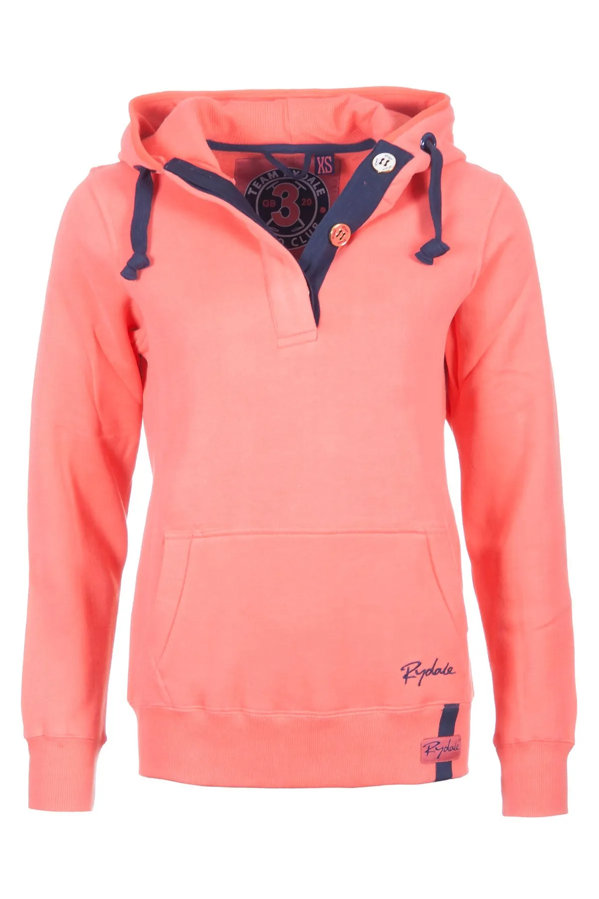 Ladies Button Neck Hoody