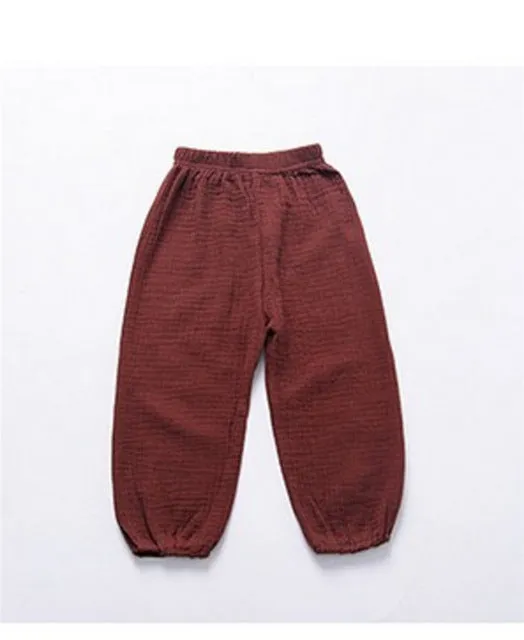 Linen Pleated Harem Pants