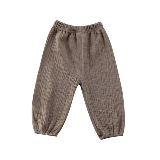 Linen Pleated Harem Pants