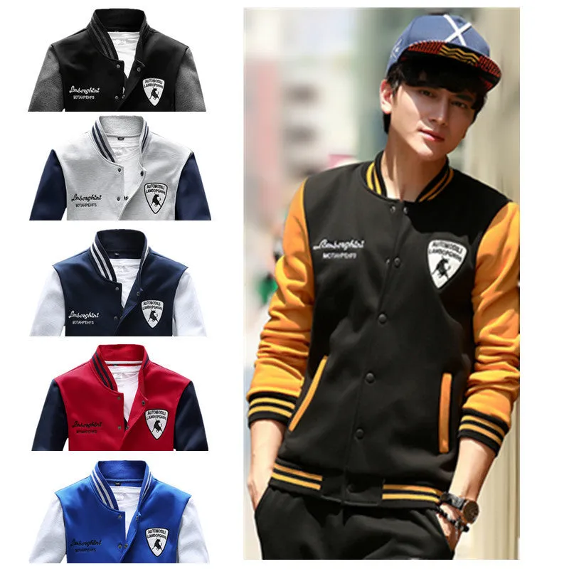 Men hoody sweatshirt spring autumn casual slim fit hoodies men tracksuit colorful baseball sweatsuit men sport suit