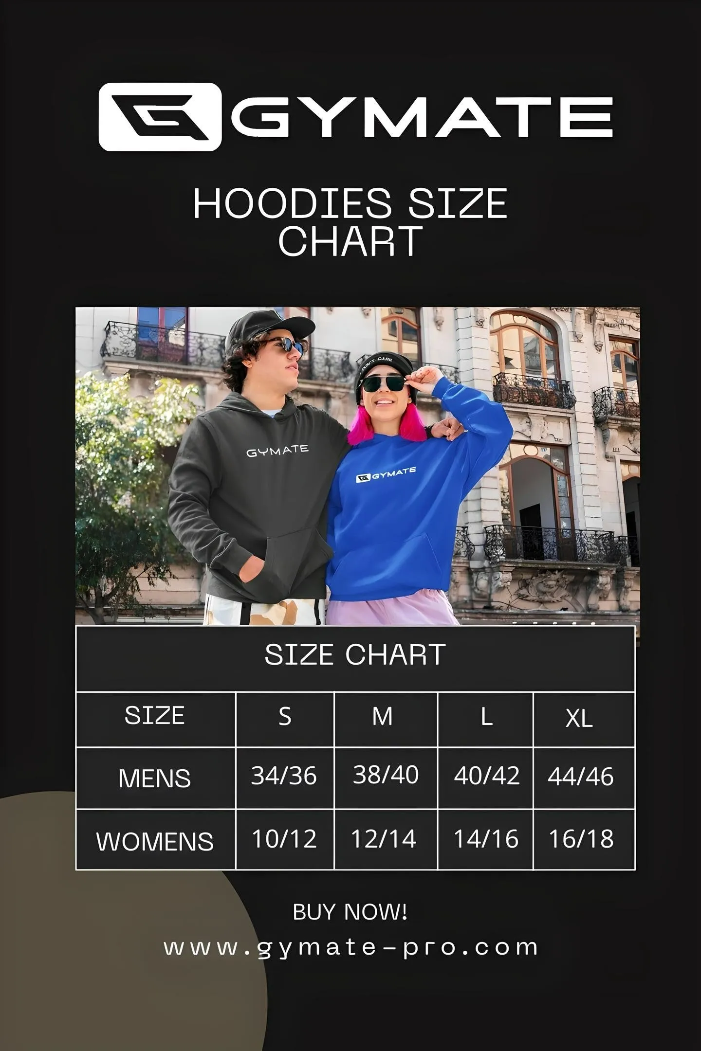 Mens Hoodies Designer Gymate logo [chest]