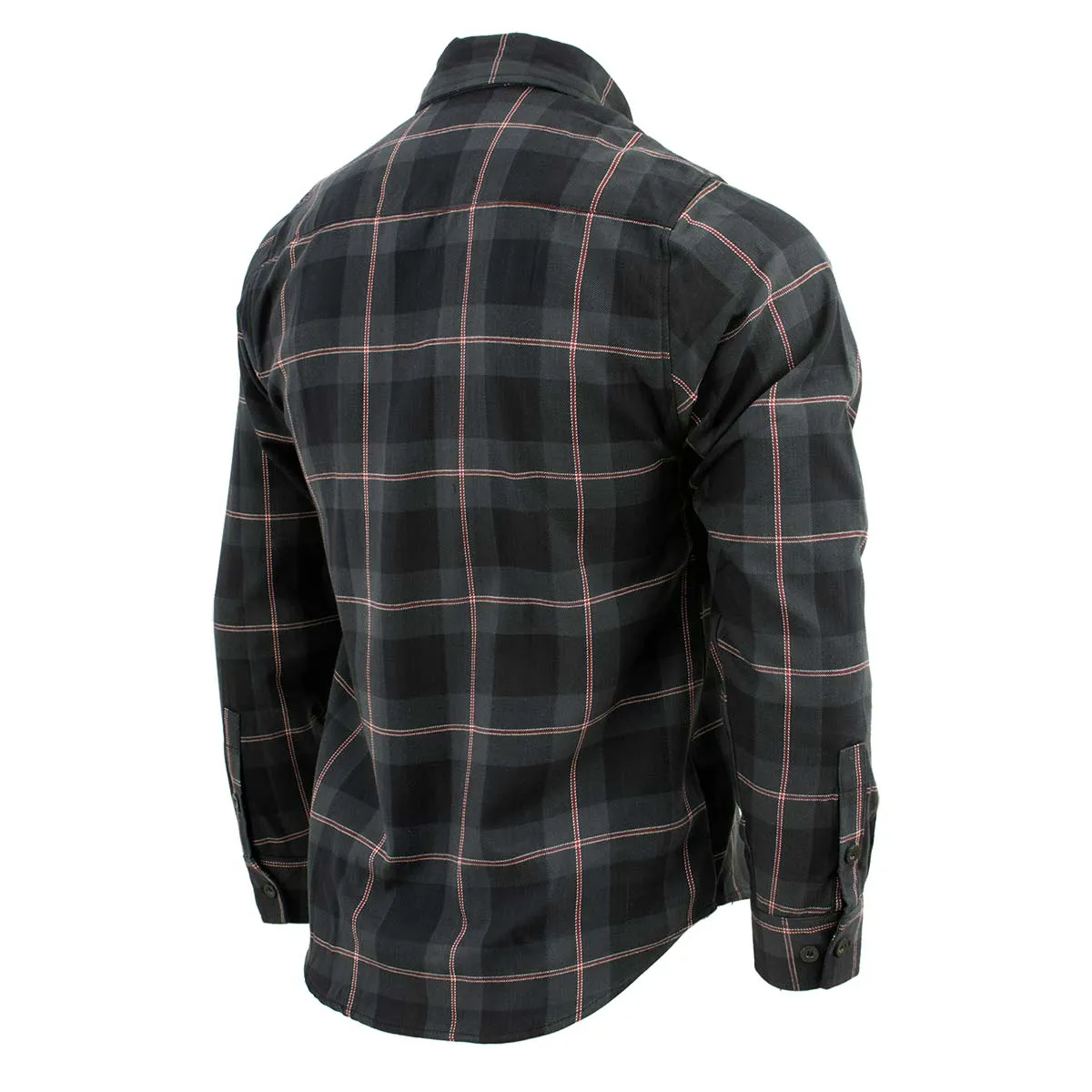 Milwaukee Leather MNG11647 Men's Black with Grey and Red Long Sleeve