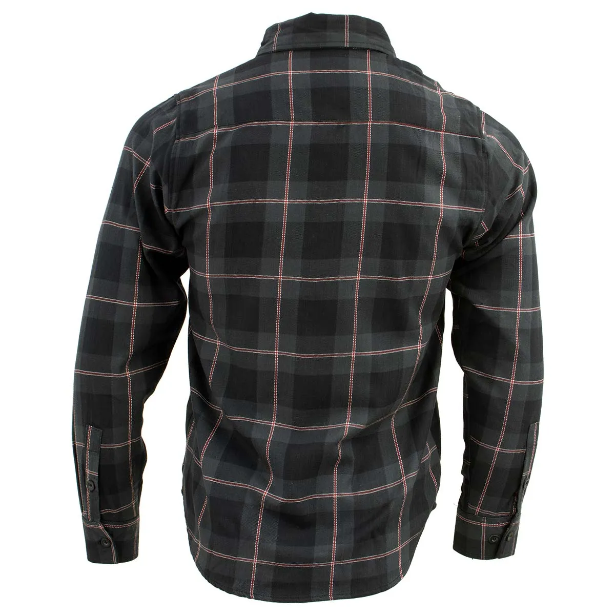 Milwaukee Leather MNG11647 Men's Black with Grey and Red Long Sleeve