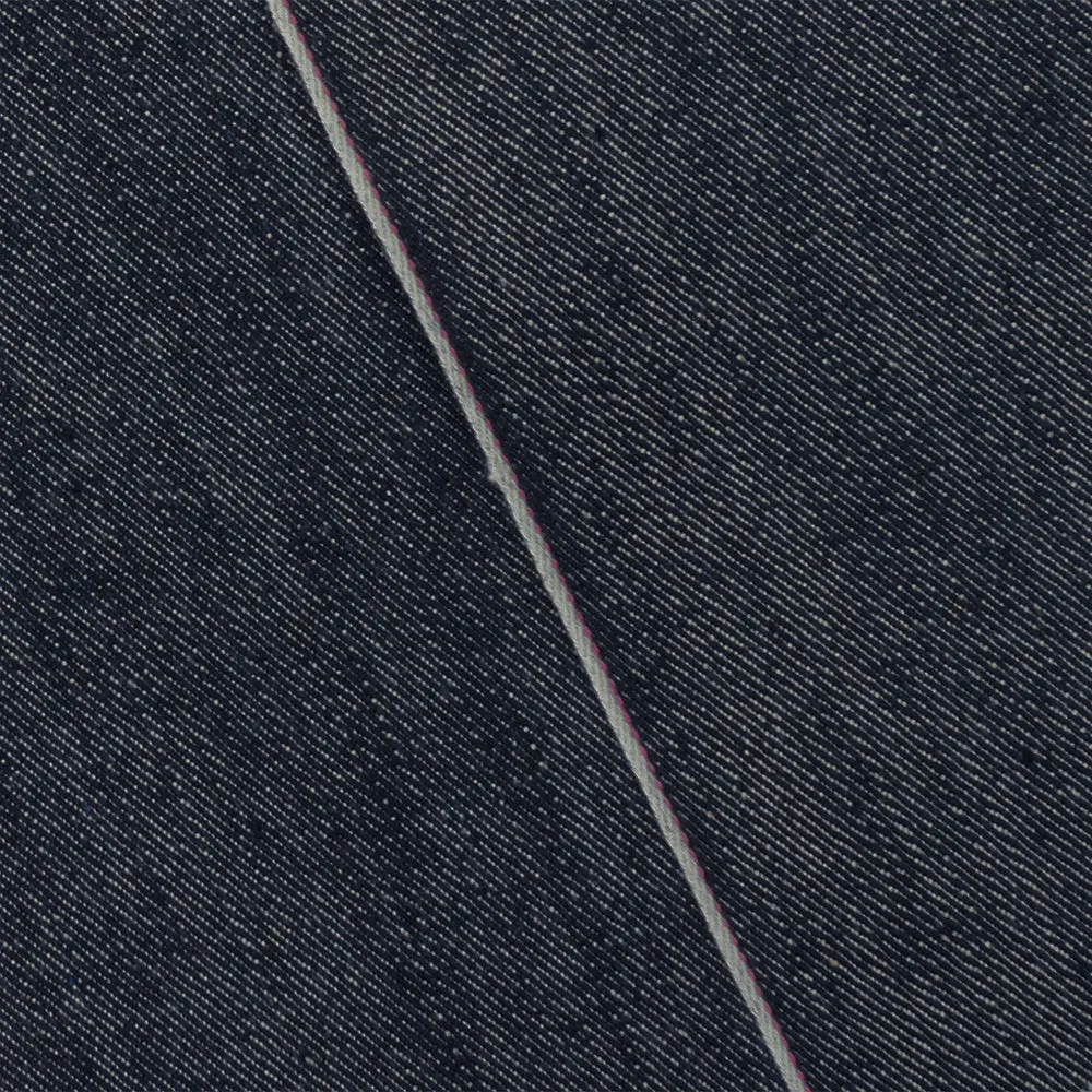 Night Navy Blue-White-Pink 9 oz. Cotton Japanese Selvedge Denim Fabric