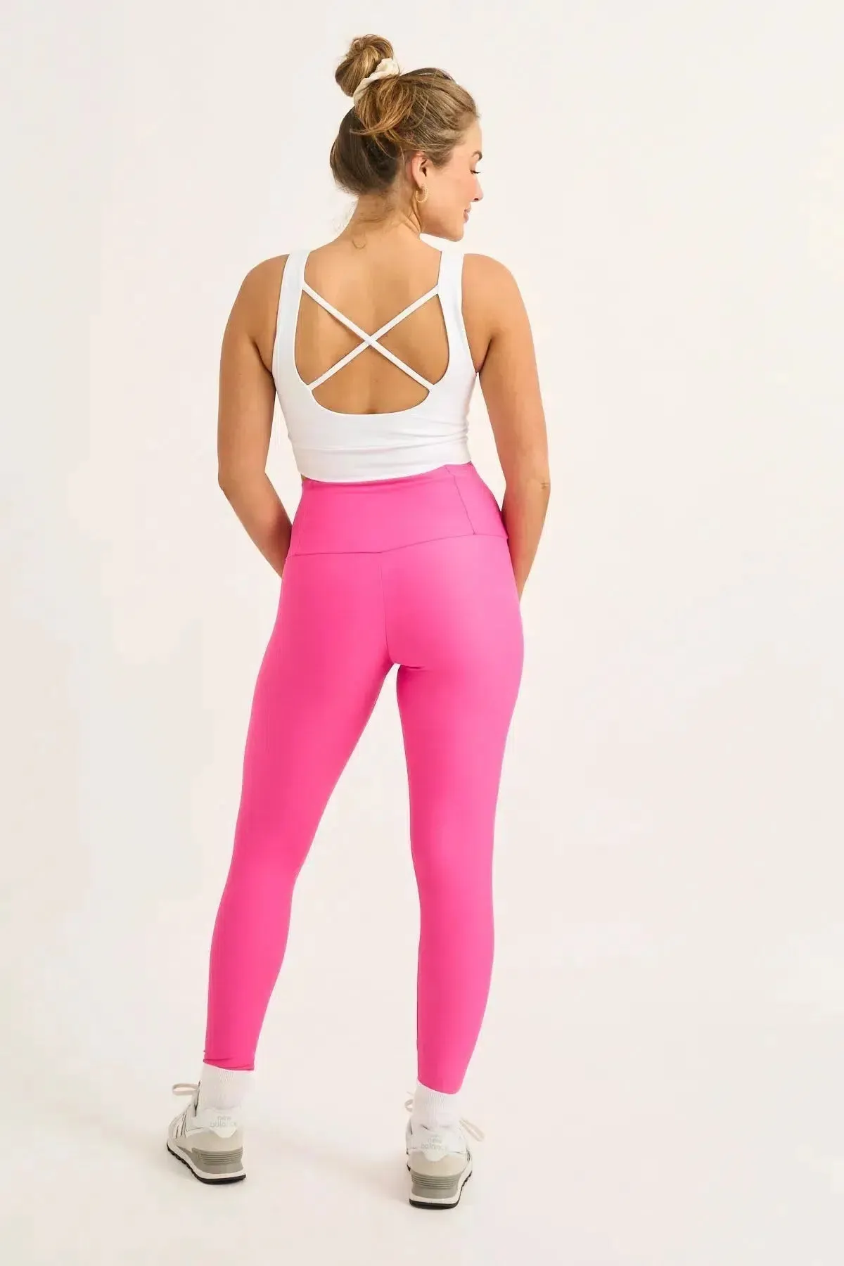 Performance Tummy Control High Waisted Leggings - Candy Pink