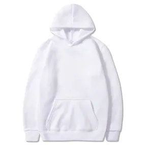 Plain Polar Fleece Hooded Hoodie