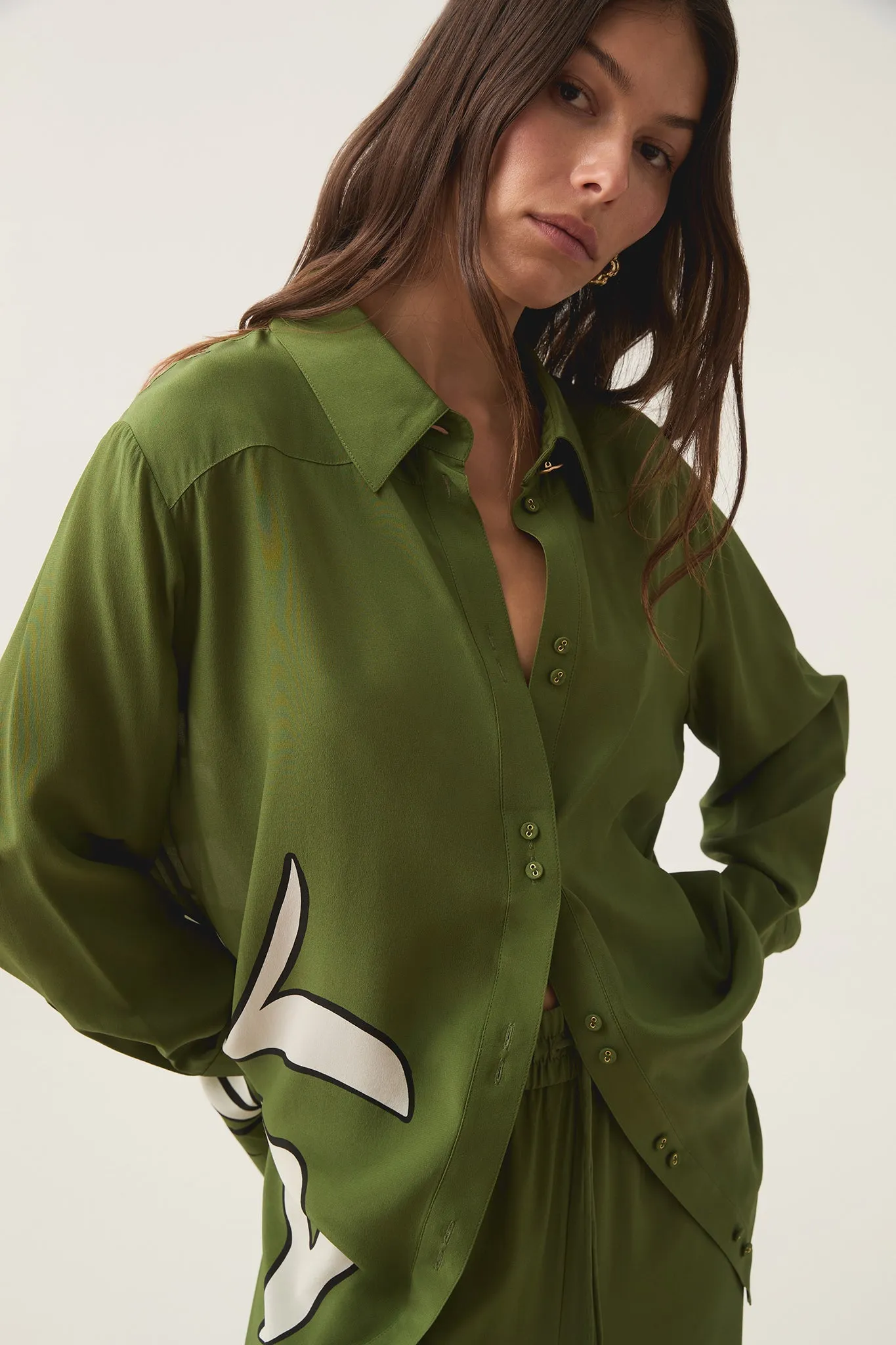 Planetary Silk Oversized Shirt