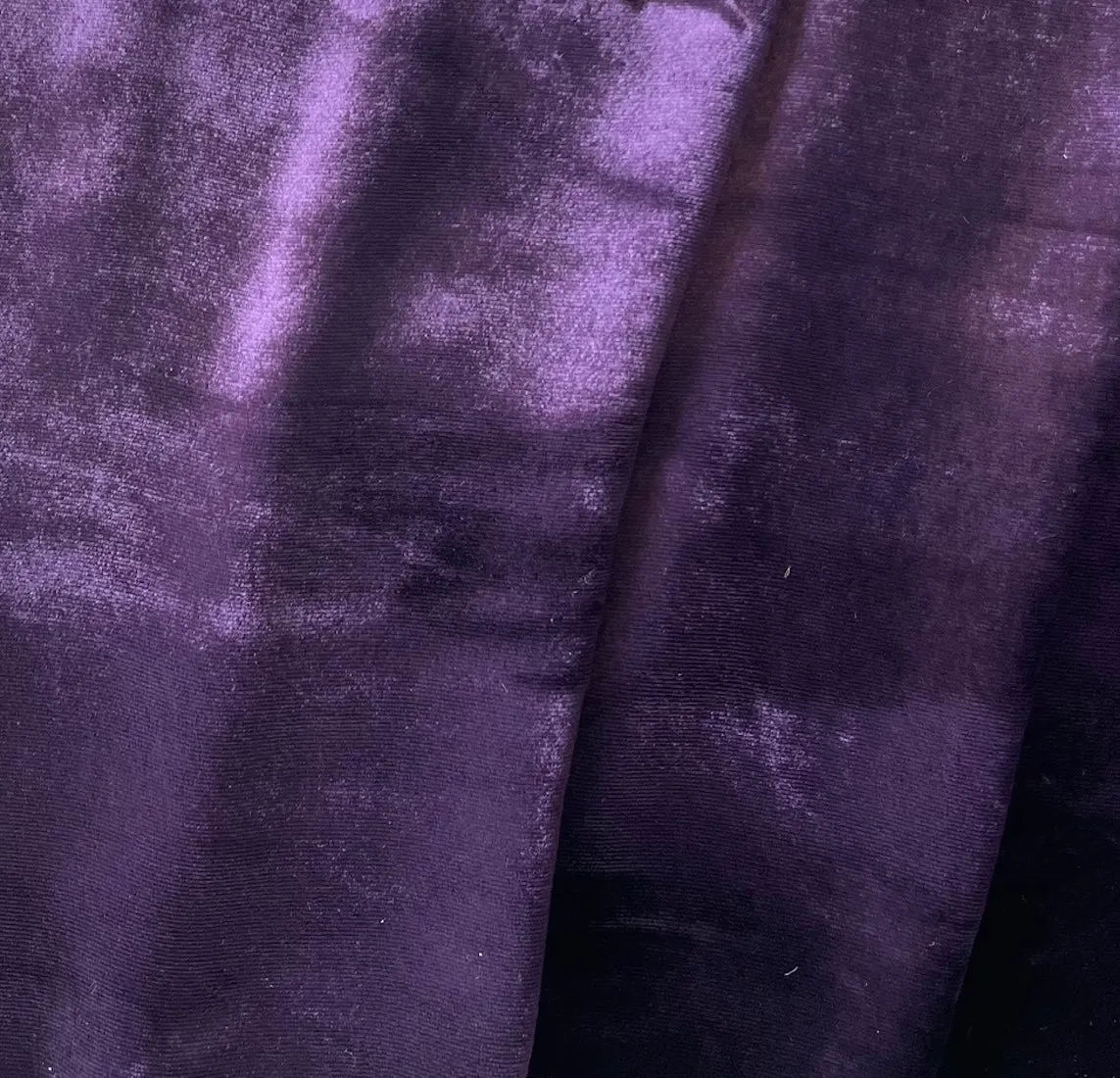 Saturated Amethyst Silk & Rayon Blend Velvet (Made in China)