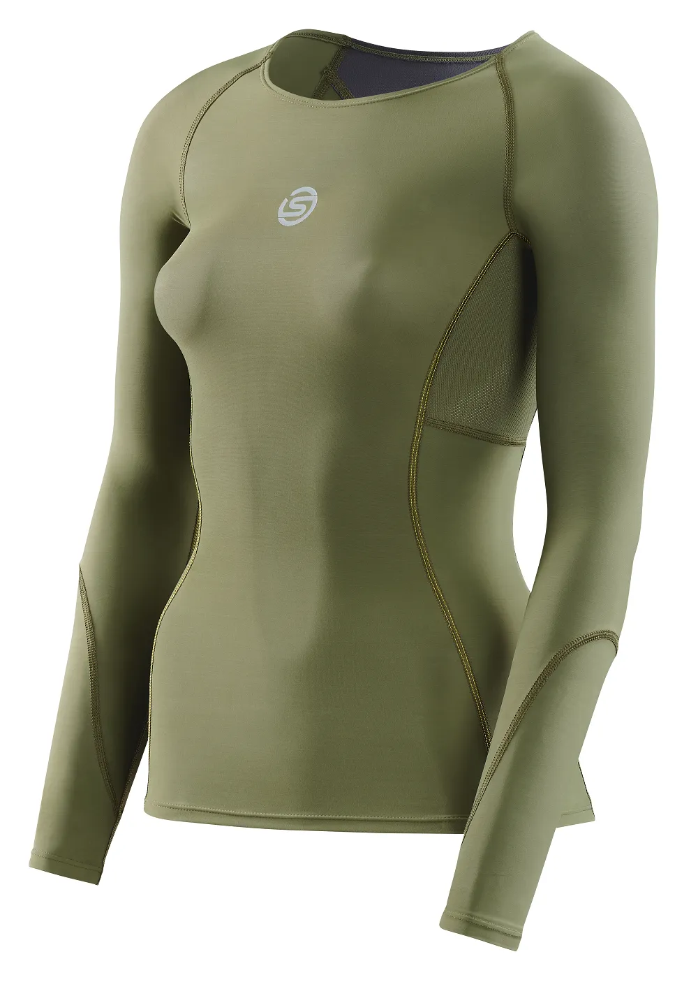 Skins Women's Compression Long Sleeve Tops 3-Series - Khaki