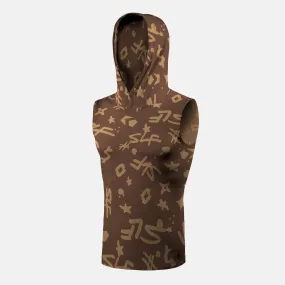 SLF Milan Pattern Sleeveless Compression Hoodie