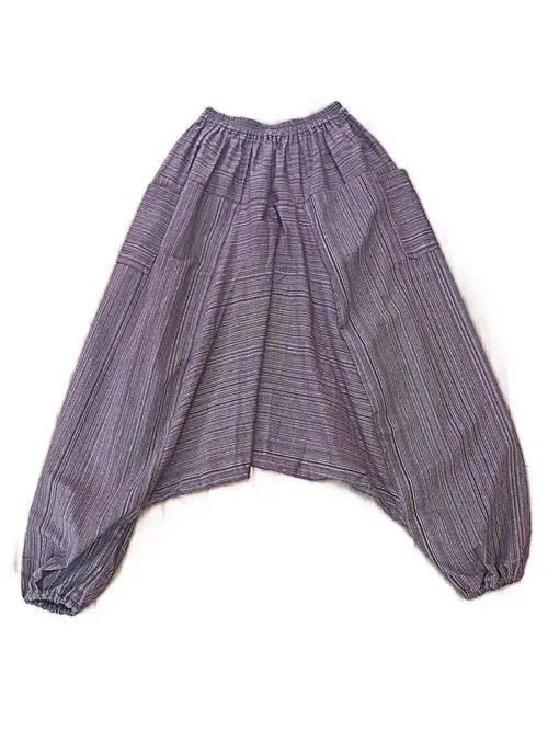 Solid Striped Harem Pants