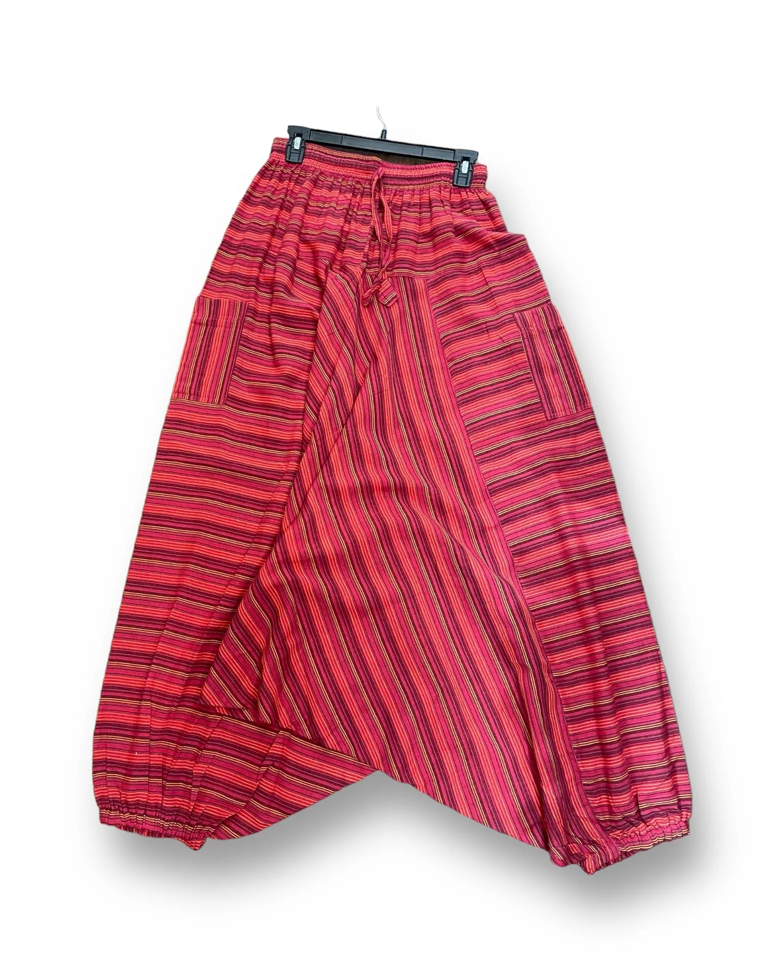 Solid Striped Harem Pants