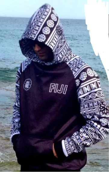 SPORTS HOODIE  FIJI Black White