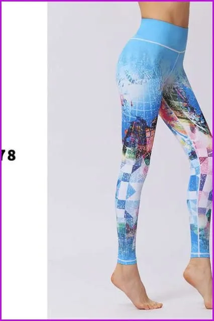 Stretched Leggings Sports Running Gym Pants DE131