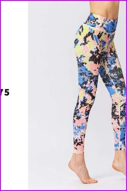 Stretched Leggings Sports Running Gym Pants DE131