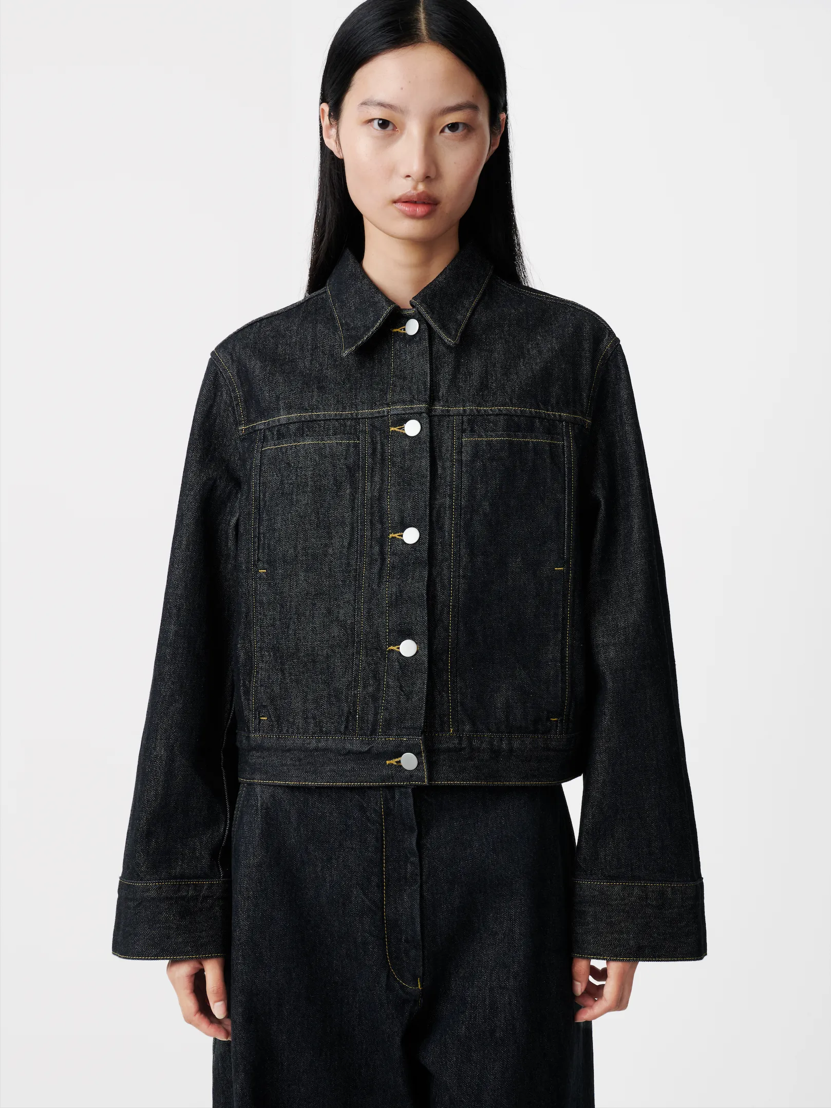 Tahoe Italian Denim Jacket in Black