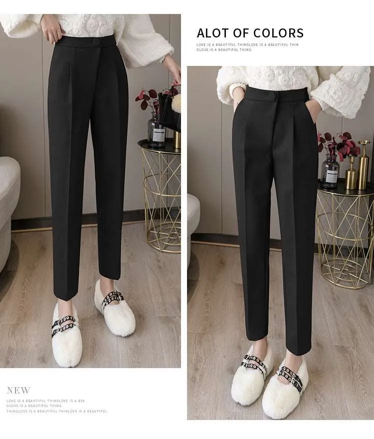 Woolen Trousers Women Are Thin Daddy Harem Pants